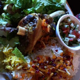 lamb on jeweled rice. lamb on jeweled rice.
