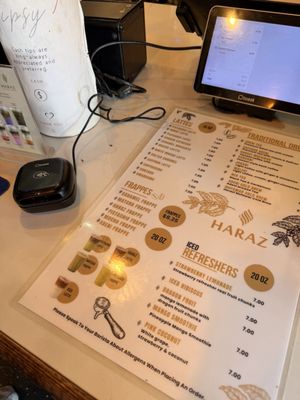 Menu photo 1 Haraz Coffee House San Francisco, CA Menu photo 1 Haraz Coffee House San Francisco, CA