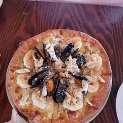 Seafood Pizza, packed with fresh toppings and bursting with flavors!