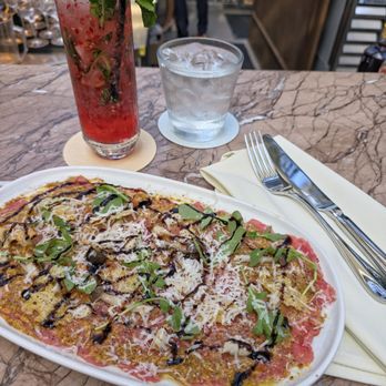 Queens Harbour - Beef Carpaccio ($19) - Mediterranean Near Me - Toronto, Ontario