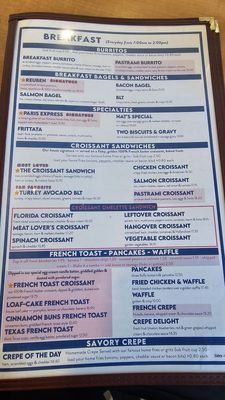 Menu photo 2 La Croisette St. Pete Beach, FL Menu photo 2 La Croisette St. Pete Beach, FL