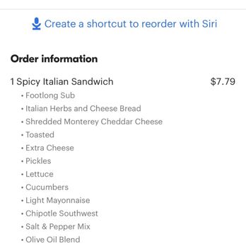 Subway - What I ordered. - Sandwiches Near Me - Greenville, South Carolina Subway - What I ordered. - Sandwiches Near Me - Greenville, South Carolina