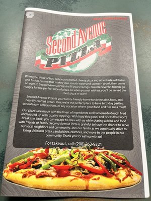 Menu photo 1 Second Avenue Pizza Sandpoint, ID Menu photo 1 Second Avenue Pizza Sandpoint, ID