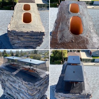 HVAC Miracles - Before and after for our cap install for our chimney vents. - Heating & Air Conditioning/HVAC Near Me HVAC Miracles - Before and after for our cap install for our chimney vents. - Heating & Air Conditioning/HVAC Near Me