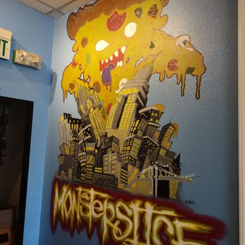 Richie B’s Pizza - Monster Slice mural. - Pizza Near Me - Albuquerque, New Mexico