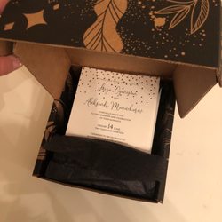 Gothic Press - They even had my order of invitations ready in a cute box that I'll keep for stationary at home. Thank you!!