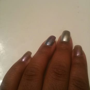 LUXXE Nails & Spa - Chi did an ombre galaxy nail - Waxing Near Me - Dedham, Massachusetts