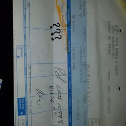 J & J Auto Salvage and Recycling - This is what they charge me for the front end when you see clearly on the other receipts they just changed the gaskets