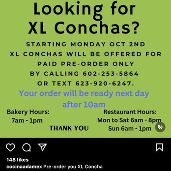 Cocina Adamex - The post saying Pre Paid order only. Yet we texted to order and no one mentioned anything about pre paying. - Mexican Near Me - Phoenix, Arizona Cocina Adamex - The post saying Pre Paid order only. Yet we texted to order and no one mentioned anything about pre paying. - Mexican Near Me - Phoenix, Arizona