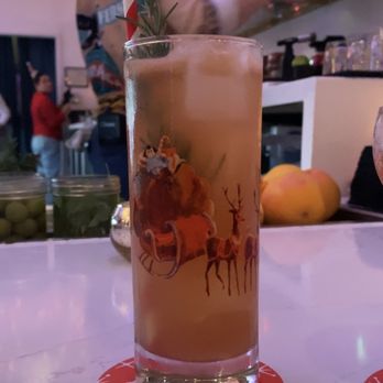 Modernist - Santa's Little Helper drink from the Miracle Pop-up Menu - Cocktail Bars Near Me - Fresno, California Modernist - Santa's Little Helper drink from the Miracle Pop-up Menu - Cocktail Bars Near Me - Fresno, California