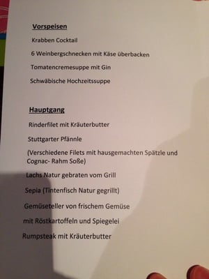 Menu photo 2 Ampulle Stuttgart, BW