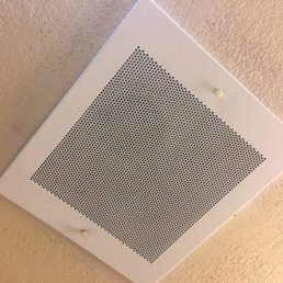 Bathroom vent with mildew around it