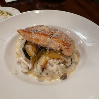 Devil's Pool Restaurant - Seared Atlantic Salmon with risotto. - American Near Me - Ridgedale, Missouri