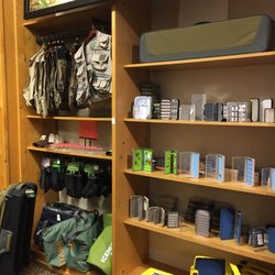 Orvis - Fly fishing gear display.
