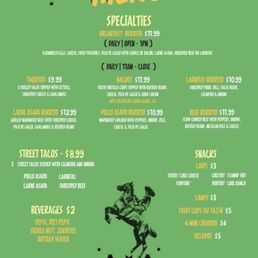 Online menu Online menu