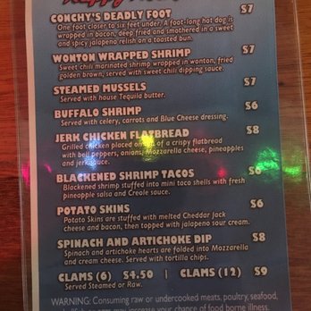 Conchy Joe's - Happy hour menu - Seafood Near Me - Jensen Beach, Florida Conchy Joe's - Happy hour menu - Seafood Near Me - Jensen Beach, Florida