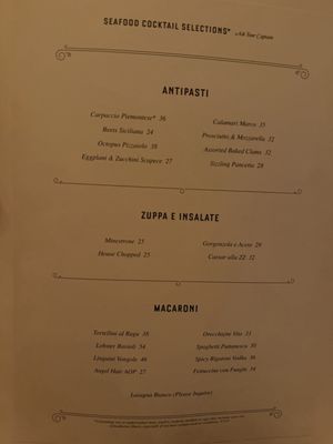 Menu photo 3 Carbone Las Vegas, NV