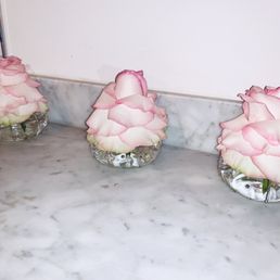 Sea urchin vase with single rose Sea urchin vase with single rose