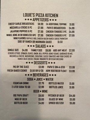 Menu photo 3 Louie's Pizza Kitchen Copperopolis, CA
