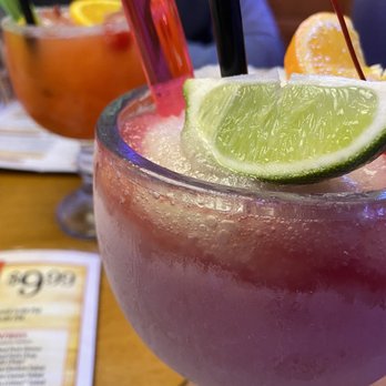 Texas Roadhouse - Frozen Sangria Margarita and Hurricane Margarita with a side shot of Padron! - Barbeque Near Me - Riverview, Florida