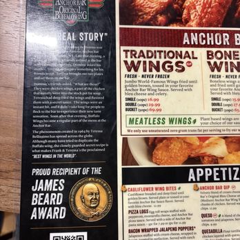 Anchor Bar Tucson - Menu and story of Anchor Bar. - Chicken Wings Near Me - Tucson, Arizona