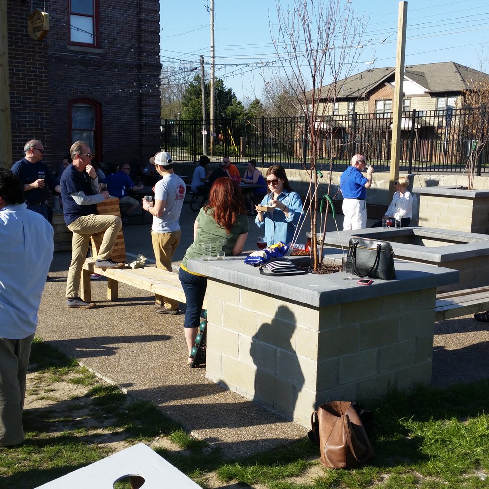 Tenacity Brewing - Bags, giant Jenga, and campfires on the patio. - Breweries Near Me - Flint, Michigan Tenacity Brewing - Bags, giant Jenga, and campfires on the patio. - Breweries Near Me - Flint, Michigan