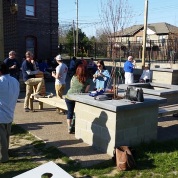 Tenacity Brewing - Bags, giant Jenga, and campfires on the patio. - Breweries Near Me - Flint, Michigan