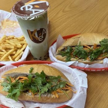 K Tea Boba - BBQ Pork, French Fries, Matcha Milk Tea - Korean Near Me - Houston, Texas