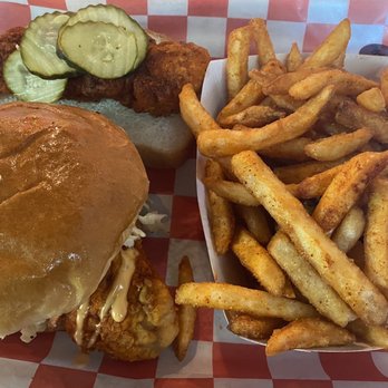 Angry Chickz - Combo 3= Chicken sandwich, seasoned fries, a tender on white bread with pickles - Chicken Shop Near Me - Sacramento, California Angry Chickz - Combo 3= Chicken sandwich, seasoned fries, a tender on white bread with pickles - Chicken Shop Near Me - Sacramento, California