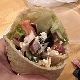 Greek chicken wrap with no chicken