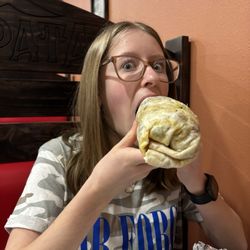 Zapata Mexican Taco Shop - Burrito Pastor...little did she know at this point that the pork was extremely overcooked.