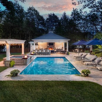 Kane Landscapes - Landscape design and build. Patio, pool and pavilion with a fireplace. - Landscaping Near Me - Sterling, Virginia Kane Landscapes - Landscape design and build. Patio, pool and pavilion with a fireplace. - Landscaping Near Me - Sterling, Virginia