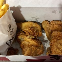 KFC - Taste wasn't so great. Look how tiny the 4 "pieces" are