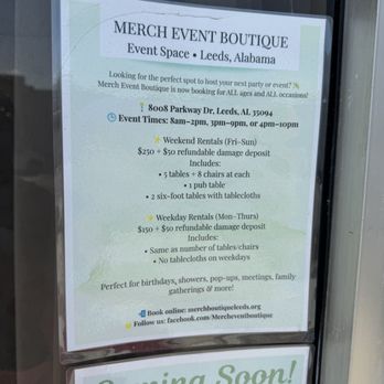 Merch Event Boutique - Venues & Event Spaces Near Me - Leeds, Alabama Merch Event Boutique - Venues & Event Spaces Near Me - Leeds, Alabama