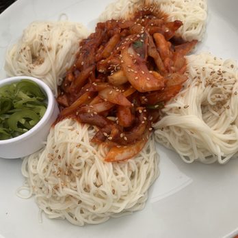 The Sweet Sap - Spicy Octopus Cold Noodles - New American Near Me - Flushing, New York The Sweet Sap - Spicy Octopus Cold Noodles - New American Near Me - Flushing, New York