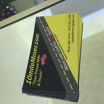 10mileMover - Business cards - Movers Near Me - Villa Park, California 10mileMover - Business cards - Movers Near Me - Villa Park, California