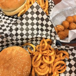 Big Daddy's - Plain bacon cheeseburgers, fries, potato cheddar bites