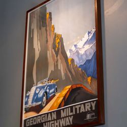 Little Georgia Islington - Shows Military Highway in Caucasus Mountain where Georgia is located