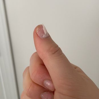 Nails Spa & Beyond - My gel manicure I peeled off a week after getting them done which should be impossible without acetone - Nail Salons Near Me - Westfield, New Jersey