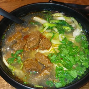 Northern Cafe - Spicy braised beef noodles... The hand pulled noodles is what makes this dish.. - Chinese Near Me - Gardena, California