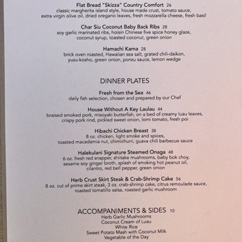 House Without A Key - Menu 10.29.22 - Seafood Near Me - Honolulu, Hawaii
