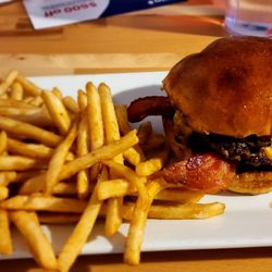 Snowflake Smokehouse and Butcher Shop - Green chili smash burger with bacon (added cost)