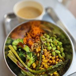 Rice Bar - Ramen noodle bowl with fresh veggies and miso broth.