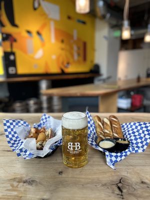 Photo of Willkommen - San Francisco, CA, US. SF Style Pretzel Sticks w/ Beer Cheese Hella Sexy - 32oz Draft