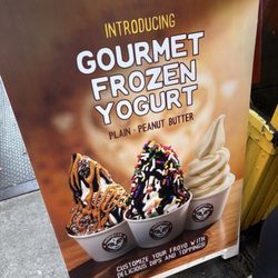 Signage for gourmet froyo