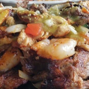 Plaza Azteca - Faijitas for Two, $26, Generous mix of steak, chicken, shrimp, peppers and onion with a mild salsa verde on top - Mexican Near Me - Norfolk, Virginia Plaza Azteca - Faijitas for Two, $26, Generous mix of steak, chicken, shrimp, peppers and onion with a mild salsa verde on top - Mexican Near Me - Norfolk, Virginia