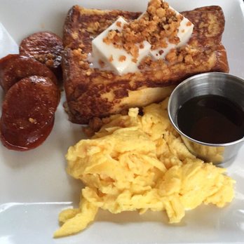 Anuenue Cafe - Tow In with Portuguese sausage and scrambled eggs. - Cafes Near Me - Koloa, Hawaii