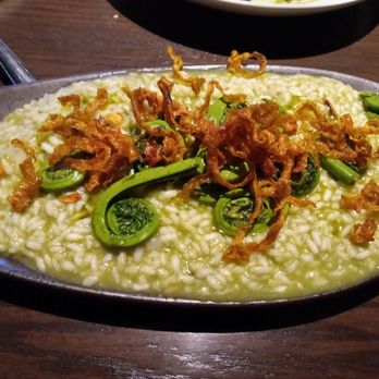 The Tailor and the Cook - Mushroom risotto, caramelized ramps, fiddleheads - New American Near Me - Utica, New York The Tailor and the Cook - Mushroom risotto, caramelized ramps, fiddleheads - New American Near Me - Utica, New York