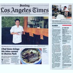 Ramen & Tsukemen TAO - Featured in LA Times!