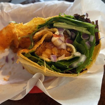 Trolley Wing Company - Waited an hour for this chicken wrap. Flavor was good, but poorly wrapped, everything fell out just from picking it up. - Chicken Wings Near Me - Midvale, Utah